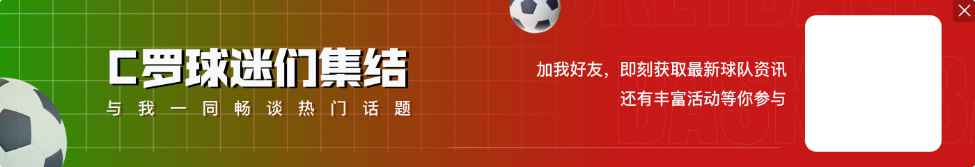 C罗本场数据：4射1正+1关键传球+4对抗2成功，获评7.2分